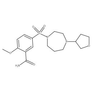 2-Methoxy-5-{[4-(oxolan-3-yl)-1,4-diazepan-1-yl]sulfonyl}benzamide结构式