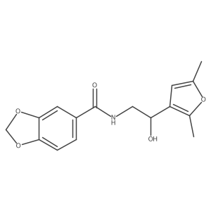 N-(2-(2,5-dimethylfuran-3-yl)-2-hydroxyethyl)benzo[d][1,3]dioxole-5-carboxamide Structure