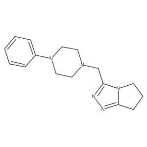 1-phenyl-4-({5H,6H,7H-pyrrolo[2,1-c][1,2,4]triazol-3-yl}methyl)piperazine结构式