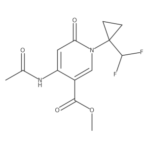 Methyl 4-acetamido-1-(1-(difluoromethyl)cyclopropyl)-6-oxo-1,6-dihydropyridine-3-carboxylate结构式