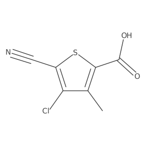 4-Chloro-5-cyano-3-methylthiophene-2-carboxylic acid结构式