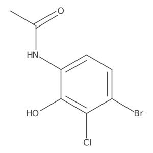 N-(4-Bromo-3-chloro-2-hydroxyphenyl)acetamide结构式