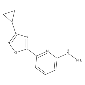2-(3-Cyclopropyl-1,2,4-oxadiazol-5-yl)-6-hydrazinylpyridine结构式