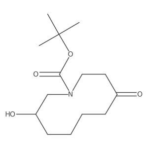 tert-butyl 3-hydroxy-8-oxo-azecane-1-carboxylate结构式