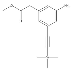 Methyl 2-{3-amino-5-[2-(trimethylsilyl)ethynyl]phenyl}acetate Structure