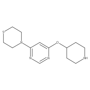 4-[6-(Piperidin-4-yloxy)pyrimidin-4-yl]thiomorpholine Structure