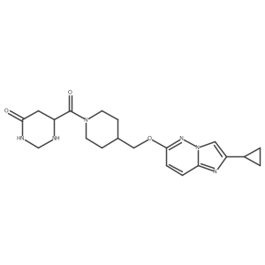 6-[4-[(2-Cyclopropylimidazo[1,2-b]pyridazin-6-yl)oxymethyl]piperidine-1-carbonyl]-1,3-diazinan-4-one Structure