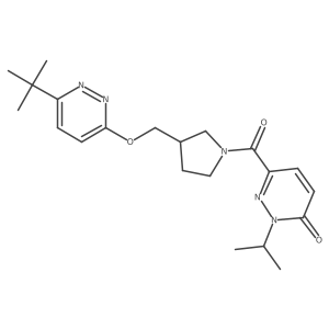 6-(3-{[(6-Tert-butylpyridazin-3-yl)oxy]methyl}pyrrolidine-1-carbonyl)-2-(propan-2-yl)-2,3-dihydropyridazin-3-one结构式