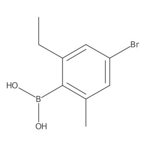 (4-Bromo-2-ethyl-6-methylphenyl)boronic acid Structure
