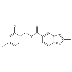 N-[(2,4-dichlorophenyl)methyl]-2-methylimidazo[1,2-b]pyridazine-6-carboxamide结构式