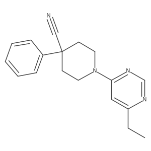 1-(6-Ethylpyrimidin-4-yl)-4-phenylpiperidine-4-carbonitrile结构式