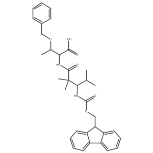 (2S,3R)-3-(benzyloxy)-2-[3-({[(9H-fluoren-9-yl)methoxy]carbonyl}amino)-2,2,4-trimethylpentanamido]butanoic acid结构式
