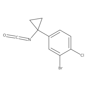 2-Bromo-1-chloro-4-(1-isocyanatocyclopropyl)benzene结构式