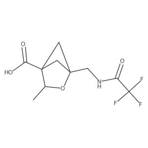 3-Methyl-1-[(2,2,2-trifluoroacetamido)methyl]-2-oxabicyclo[2.1.1]hexane-4-carboxylic acid Structure