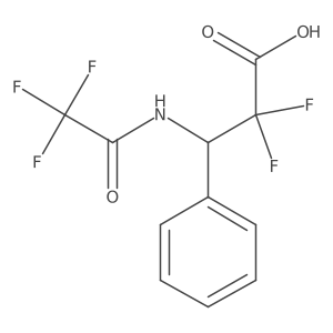 2,2-Difluoro-3-phenyl-3-(2,2,2-trifluoroacetamido)propanoic acid结构式