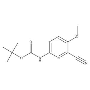 tert-butyl N-(6-cyano-5-methoxypyridin-2-yl)carbamate结构式