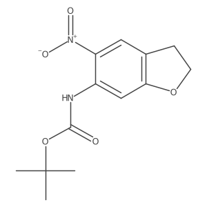 tert-butyl N-(5-nitro-2,3-dihydro-1-benzofuran-6-yl)carbamate Structure