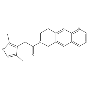 2-(3,5-dimethyl-1,2-oxazol-4-yl)-1-{6H,7H,8H,9H-pyrido[2,3-b]1,6-naphthyridin-7-yl}ethan-1-one结构式