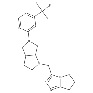 2-[1-({5H,6H,7H-pyrrolo[2,1-c][1,2,4]triazol-3-yl}methyl)-octahydropyrrolo[3,4-b]pyrrol-5-yl]-4-(trifluoromethyl)pyridine结构式