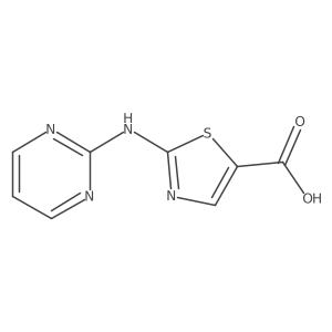 2-(Pyrimidin-2-ylamino)thiazole-5-carboxylic acid结构式