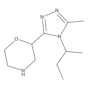 2-[4-(butan-2-yl)-5-methyl-4H-1,2,4-triazol-3-yl]morpholine结构式