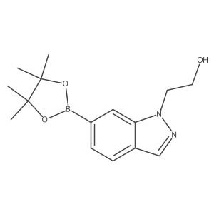 6-(4,4,5,5-tetramethyl-1,3,2-dioxaborolan-2-yl)-1H-Indazole-1-ethanol结构式