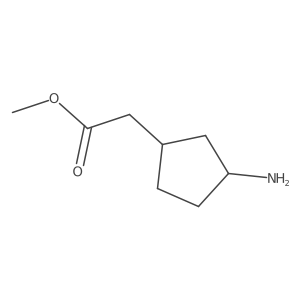 rac-methyl 2-[(1R,3R)-3-aminocyclopentyl]acetate结构式