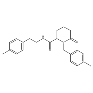 N-[2-(4-fluorophenyl)ethyl]-1-[(4-fluorophenyl)methyl]-6-oxopiperidine-2-carboxamide结构式