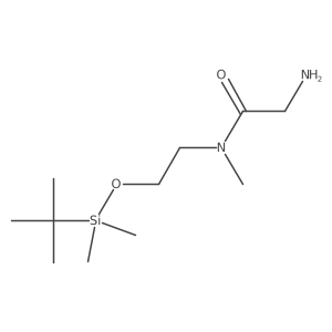 2-Amino-N-(2-((tert-butyldimethylsilyl)oxy)ethyl)-N-methylacetamide结构式
