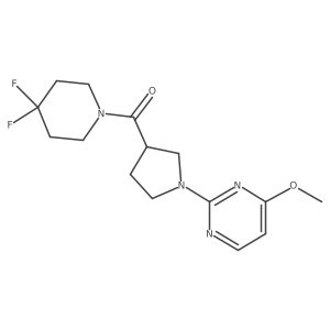 2-[3-(4,4-Difluoropiperidine-1-carbonyl)pyrrolidin-1-yl]-4-methoxypyrimidine结构式