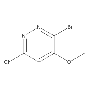 3-Bromo-6-chloro-4-methoxypyridazine Structure
