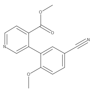 Methyl 3-(5-cyano-2-methoxyphenyl)isonicotinate结构式