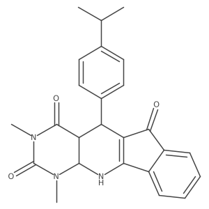 5,7-Dimethyl-2-(4-propan-2-ylphenyl)-5,7,9-triazatetracyclo[8.7.0.03,8.011,16]heptadeca-1(10),11,13,15-tetraene-4,6,17-trione结构式
