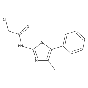 2-Chloro-N-(4-methyl-5-phenyl-2,3-dihydro-1,3-thiazol-2-ylidene)acetamide结构式