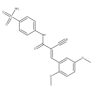 N-[4-(Aminosulfonyl)phenyl]-2-cyano-3-(2,5-dimethoxyphenyl)-2-propenamide Structure