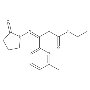 Ethyl 3-(6-methylpyridin-2-yl)-3-((2-oxopyrrolidin-1-yl)imino)propanoate Structure