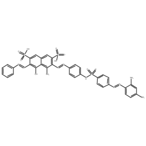 4-Amino-3-((4-(((4-((2,4-diaminophenyl)diazenyl)phenyl)sulfonyl)amino)phenyl)diazenyl)-5-hydroxy-6-(phenyldiazenyl)-2,7-naphthalenedisulfonic acid Structure