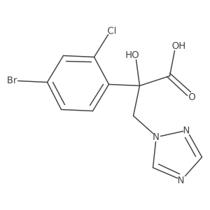2-(4-Bromo-2-chlorophenyl)-2-hydroxy-3-(1H-1,2,4-triazol-1-yl)propanoic acid结构式