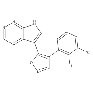 5-[4-(2,3-Dichlorophenyl)-5-isoxazolyl]-7H-pyrrolo[2,3-c]pyridazine结构式