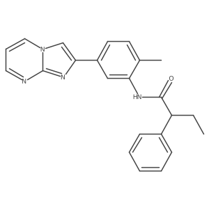 N-(5-{imidazo[1,2-a]pyrimidin-2-yl}-2-methylphenyl)-2-phenylbutanamide Structure