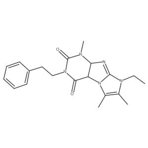 6-Ethyl-4,7,8-trimethyl-2-(2-phenylethyl)-4a,9a-dihydropurino[7,8-a]imidazole-1,3-dione Structure