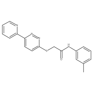 2-((6-(pyridin-2-yl)pyridazin-3-yl)thio)-N-(m-tolyl)acetamide Structure