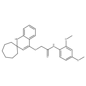N-(2,4-dimethoxyphenyl)-2-{1'H-spiro[cycloheptane-1,2'-quinazoline]sulfanyl}acetamide结构式