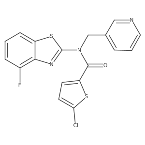5-chloro-N-(4-fluorobenzo[d]thiazol-2-yl)-N-(pyridin-3-ylmethyl)thiophene-2-carboxamide结构式