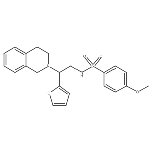 N-(2-(3,4-dihydroisoquinolin-2(1H)-yl)-2-(furan-2-yl)ethyl)-4-methoxybenzenesulfonamide Structure