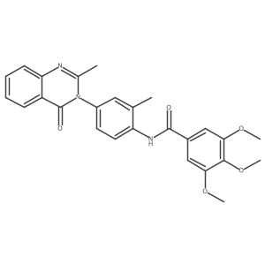 3,4,5-trimethoxy-N-(2-methyl-4-(2-methyl-4-oxoquinazolin-3(4H)-yl)phenyl)benzamide结构式