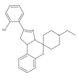 2-(1'-Ethyl-1,10b-dihydrospiro[benzo[e]pyrazolo[1,5-c][1,3]oxazine-5,4'-piperidin]-2-yl)phenol Structure