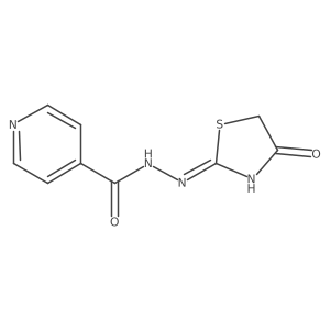 (E)-N'-(4-oxothiazolidin-2-ylidene)isonicotinohydrazide Structure