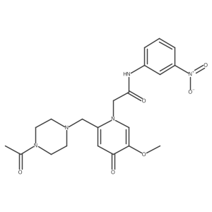 2-(2-((4-acetylpiperazin-1-yl)methyl)-5-methoxy-4-oxopyridin-1(4H)-yl)-N-(3-nitrophenyl)acetamide Structure