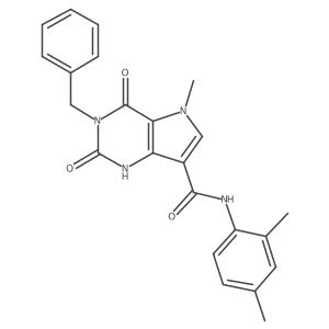 3-benzyl-N-(2,4-dimethylphenyl)-5-methyl-2,4-dioxo-2,3,4,5-tetrahydro-1H-pyrrolo[3,2-d]pyrimidine-7-carboxamide Structure